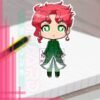 JOJO’S BIZARRE ADVENTURE Noriaki Kakyoin Sticker vinil adhesive anime by Limiko’s Art - 1