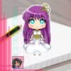 SAINT SEIYA Saori Kido Sticker vinil adhesive anime by Limiko’s Art - 1